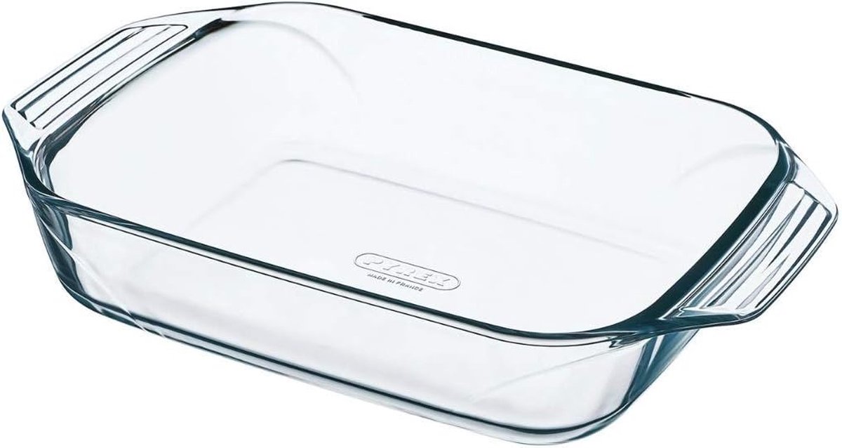 Ovenschaal van helder borosilicaatglas 6 x 35 x 23 cm