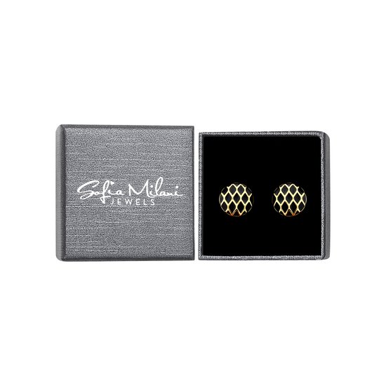 SOFIA MILANI - Dames Oorbellen 925 Zilver - Verguld en met zirkoniasteentjes - Cirkel Stud Oorbel - E2137