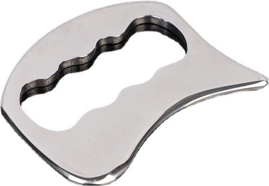 Outil de massage Gua Sha en acier inoxydable - Planche Gua Sha en acier inoxydable - Outil de massage Soins du corps - Outils relaxants pour les tissus mous - Réduit les douleurs de la tête, du cou et du dos