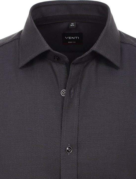Venti Chemise Homme Grijs Body Fit Avec Stretch - XXL
