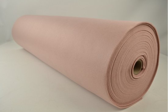 Tissu en Feutre - 3 mm d'épaisseur - 1 mètre - Au mètre - Rose poudré