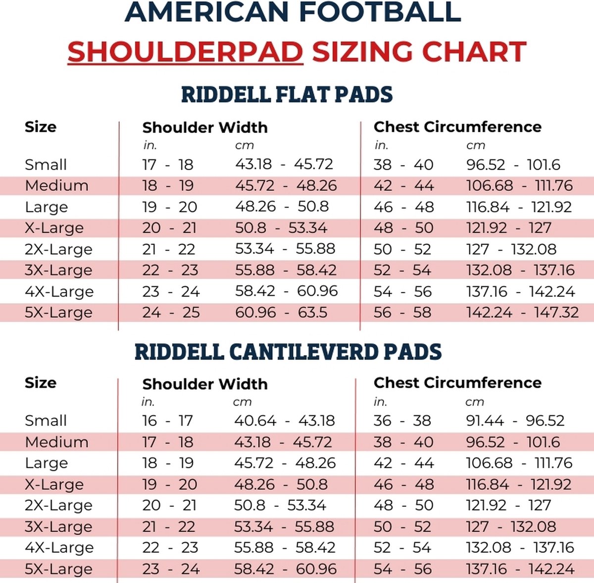 Riddell American Football Shoulder Pads Schouderbescherming | Maat XXL (Jeugd) All-Purpose