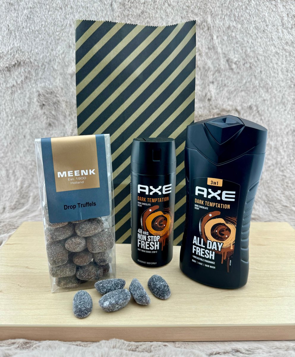 Goedkoopste Heren •Cadeaupakket Axe men Dark temptation• - Leuk om cadeau te geven - Perfect Gifts
