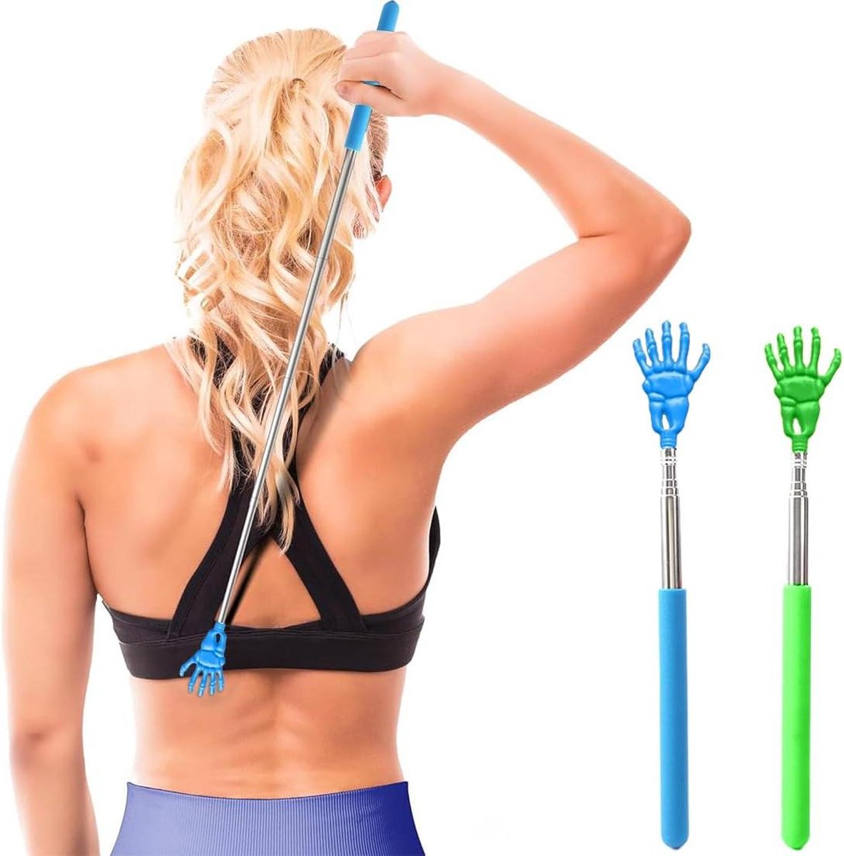 Uittrekbare handrugkrabber voor rugmassage - 2 stuks