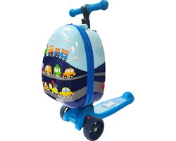 Jupix RollyRol Carspot kinderstep met koffer | 3 wielen | kinderkoffer met step | kinderkoffer jongen | het perfecte cadeau!