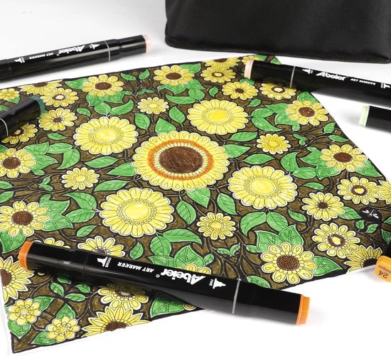 wsryx Kleuren Kunstmarkers Set, Alcohol Schets Teken Twin Markers, Dubbele Tips Borstel Permanente Pen Set voor Kinderen Volwassenen Kunstenaar (60 zwart