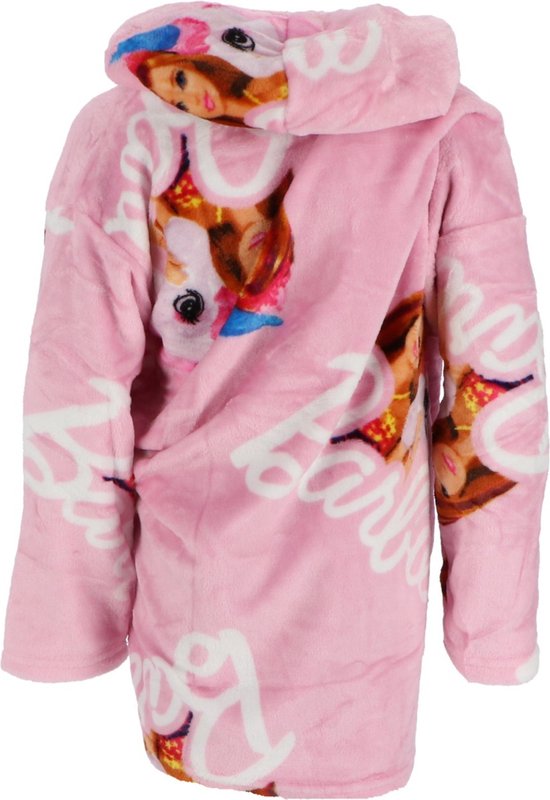 Barbie Hoodie Fleece deken, Pink - Kind - One Size van Merkloos — afbeelding 2