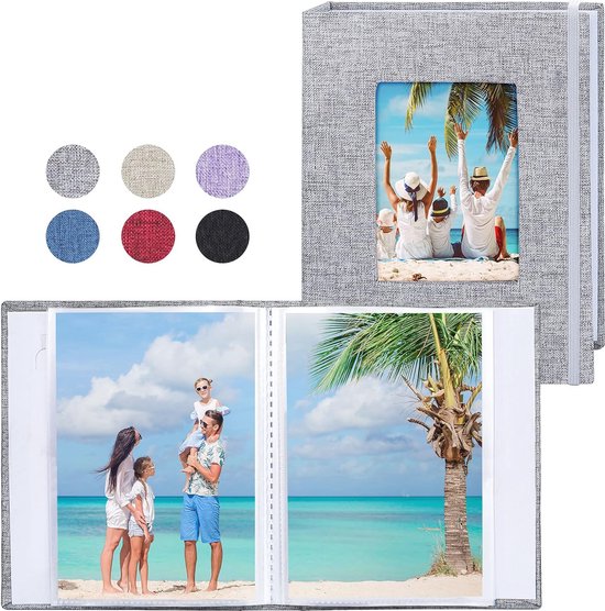 Lot De 2 Albums Photo A6 Transparents - 48 Pochettes Pour Photos 10x15 Cm - Idéal Cartes Postales & Autocollants
