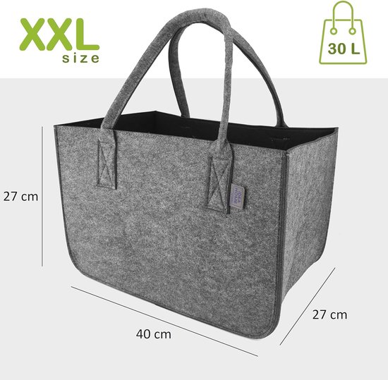 Schramm® vilten tas in 4 kleuren selecteerbare 40x27x27cm brandhouten tas boodschappentas opbergtas vilten tasjes, Kleur:pink