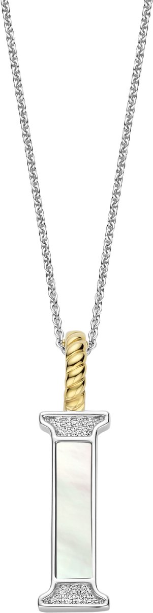 TI SENTO Dames Hanger - 925 zilver - Letter I - Parelmoer - 6840MW_I