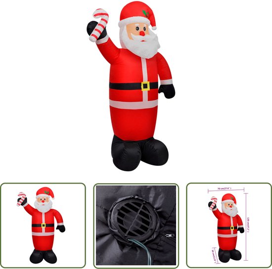 père Noël géant gonflable et lumineux 3m