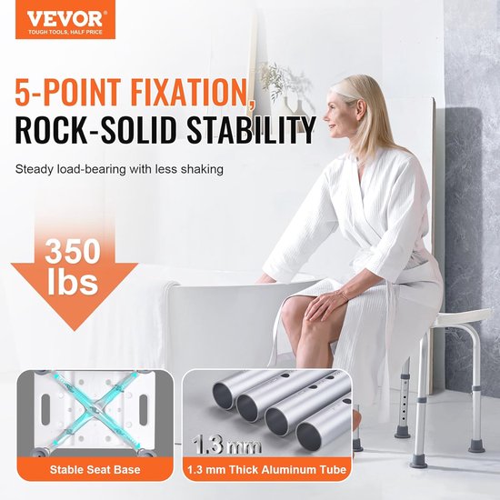 Antislip Douche- en Badkruk | Verstelbaar Antislip Douche- en Badkruk | Verstelbaar