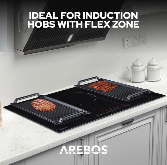 Gietijzeren Grillplaat voor Inductie - Multifunctionele Braadplaat voor BBQ en Koken — afbeelding 5