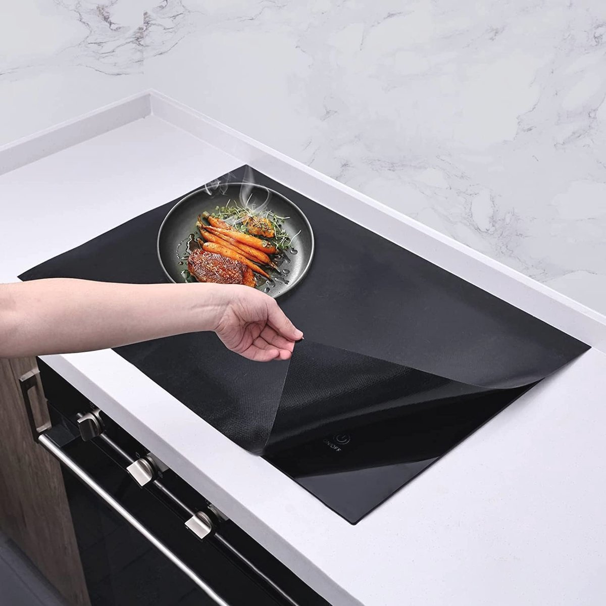 Inductiekookplaat beschermer 60x40cm - Siliconen mat voor krasbescherming en veilig koken