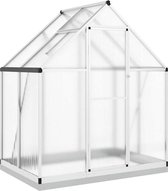 Bol.com vidaXL - Tuinkas - met - basisframe - 169x114x202 - cm - aluminium - zilverkleurig aanbieding