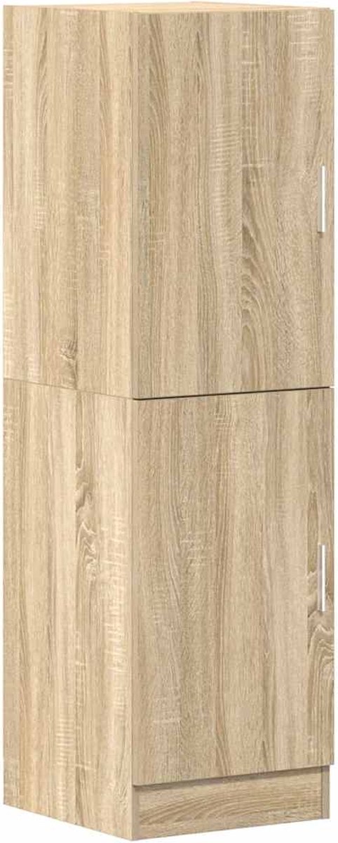 vidaXL Keukenkast - 38x41,5x131,5 - cm - bewerkt - hout - sonoma - eikenkleurig sonoma eiken