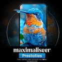 Maximaliseer prestaties: foto-perfecte opname met 98%+ transparantie. Close-up van een kolibrie op een smartphone.