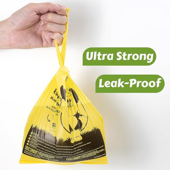 Sacs à déchets pour chiens avec poignées à nouer - 440 sacs à déchets pour animaux biodégradables et étanches