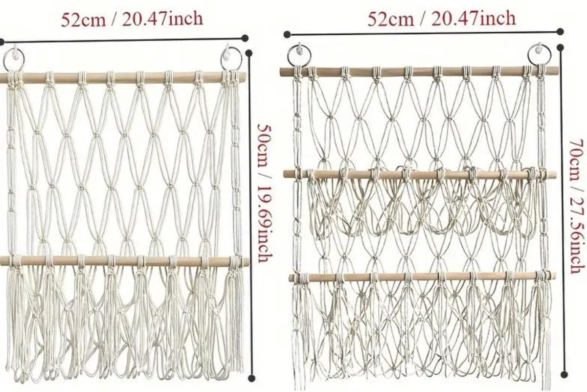 Speelgoed-opbergnet, katoenen touw met houten kralenkwast, knuffeldierhangmat voor thuis, decoratief speelgoed, hangmat voor speelgoed, hangmat met speelgoed