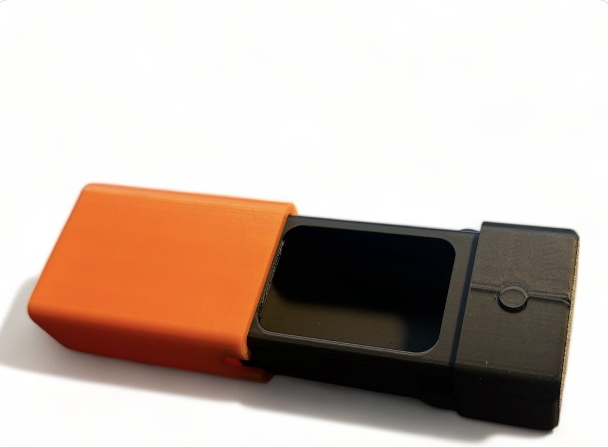 Goedkoopste Draagbare Asbak - pocket ashtray - mini prullenbak - oranje/zwart