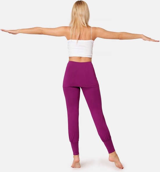 Bellivalini Dames Yogabroek - Sport - Vrijetijdsbroek - Lang - Viscose - Sportbroek - BLV-BLV50-275-YPS - Fuchsia - XXL van Bellivalini — afbeelding 3
