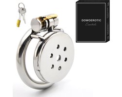 DOWO® - Mini Locker - Kuisheidskooi- Chastity cage - Peniskooi - Staal - 45 mm