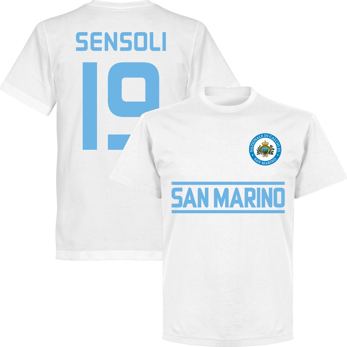 San Marino Sensoli 19 Team T-Shirt - Wit - XS