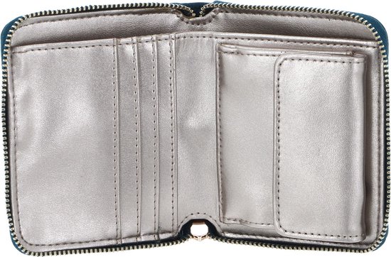 GUESS Porte-monnaie Meridian Small Zip Around Wallet Teal Bleu pétrole