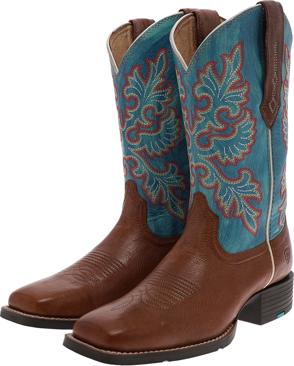 Ariat ROUND UP WIDE SQUARE TOE dames western rijlaars bruin 38.5 (5.5 UK)