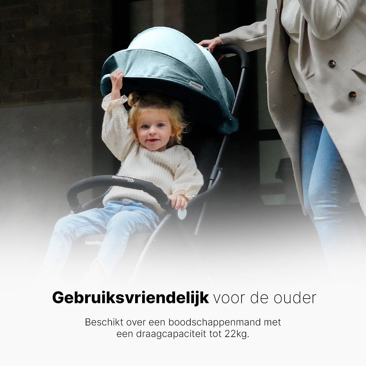 Hamilton by Yoop S1 Plus Buggy - MagicFold - Tot 22 kg - Compacte Wandelwagen - Inklapbare Plooibuggy - Reisbuggy - Lake Blue – foto 5