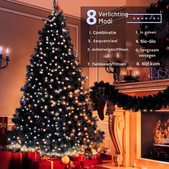UISEBRT LED Kerstverlichting Buiten 80M 800Led, Gekleurd