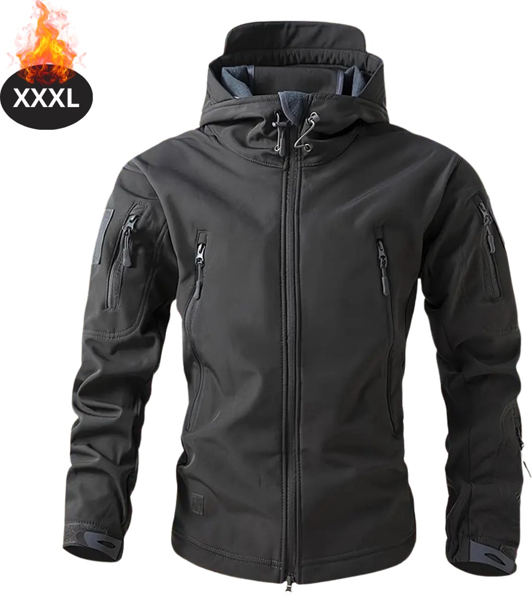 Nivard Skipak SkiBroek Skijas Ski Suit Wintersport Heren Winter Warm Fleece Donker Grijs