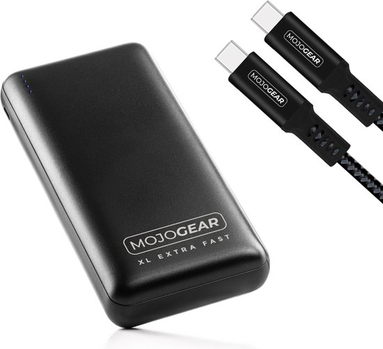 MOJOGEAR Mini XL 20.000 mAh Powerbank met USB-C Kabel 100W - MOJOGEAR - €44,99