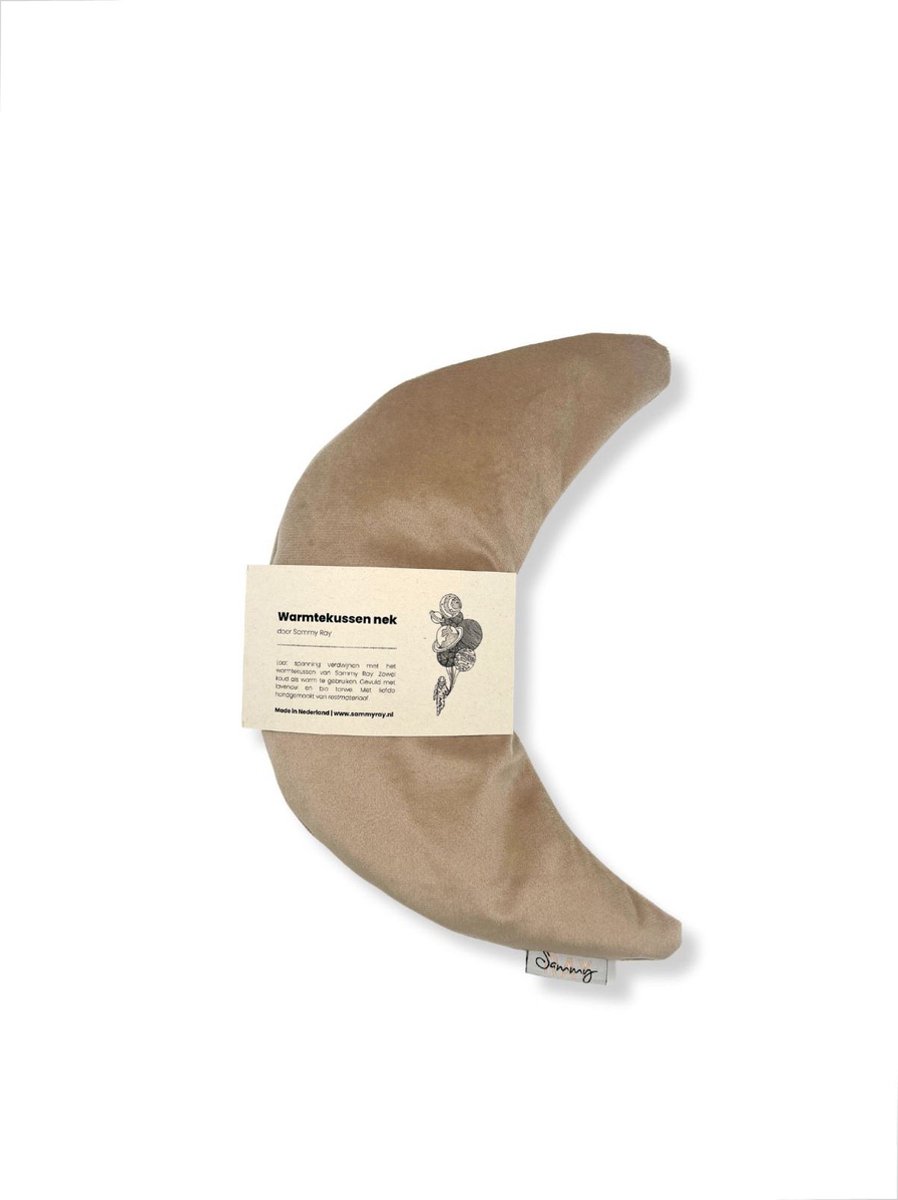 Goedkoopste Warmteknuffel Lavendel - Warmtekussen Nek & Schouders - Maanvorm - Duurzaam cadeau - Goud