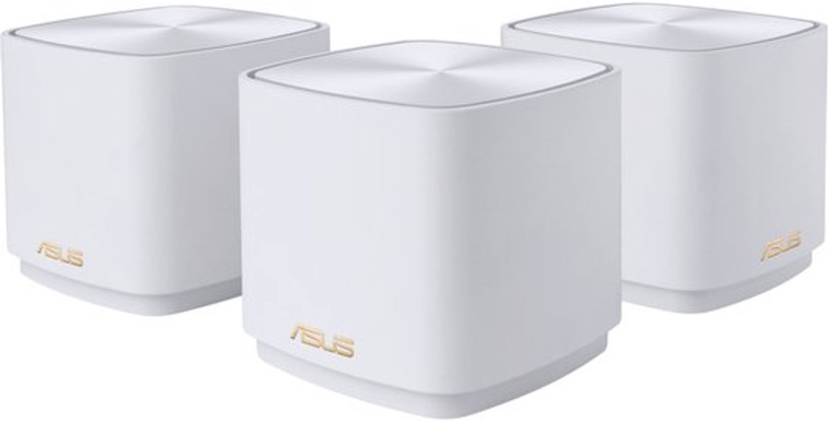 ASUS ZenWiFi XD4 Plus - AiMesh - Mesh Wifi - Wit - 3-pack - Wandmontage