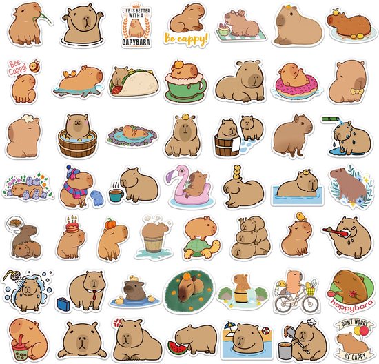 Leuke vos-stickers, 50 stuks, coole stickers voor waterflessen, laptop, verzamelalbums, gitaren, bagage, fiets, telefoon, skateboards, tieners, meisjes, kinderstickers