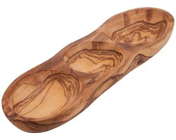 Bowls and Dishes Pure Olive Wood olijfhouten borreltrio recht | cadeautip!