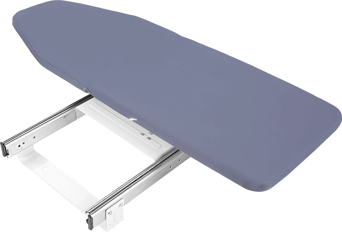 Goedkoopste RM Store® - Uitschuifbare Strijkplank - Intrekbaar - Opvouwbaar - Draagbaar - Hoge Kwaliteit - Makkelijk Te Installeren - Lichtgrijs - 81 x 30 x 12 cm.