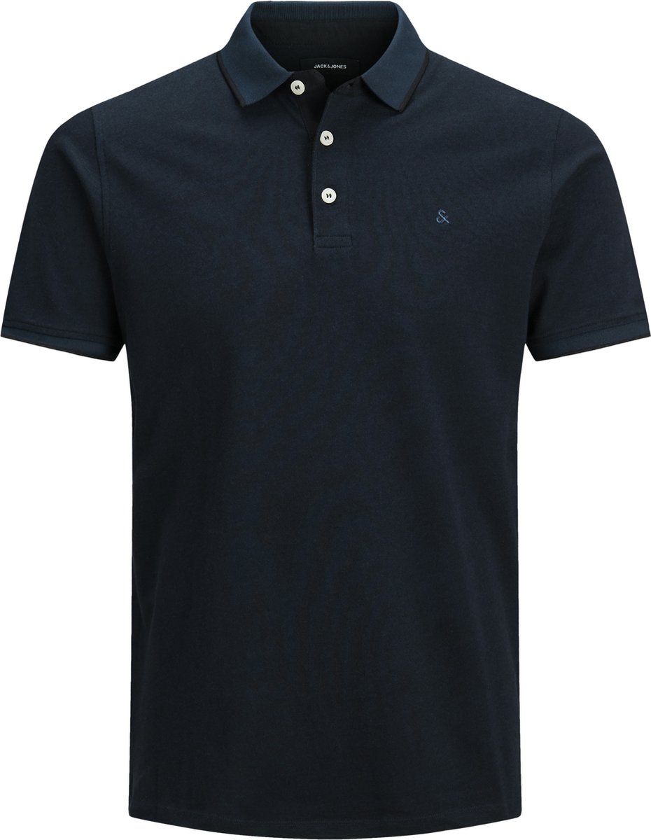 Jack & Jones Heren Polo JJEPAULOS bequem Blauw 5XL Volwassenen
