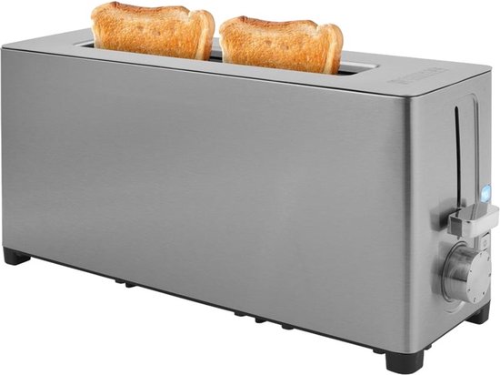 Princess 142401 RVS Broodrooster Long Slot – 7 instelbare standen – 1050 W