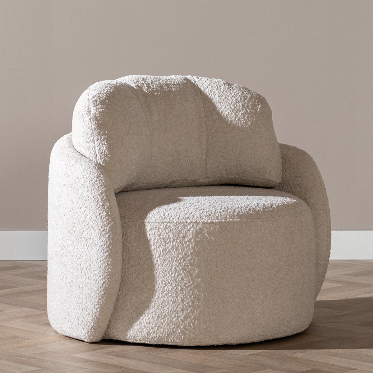 Bronx71 Scandinavische Fauteuil Nino off white Wit