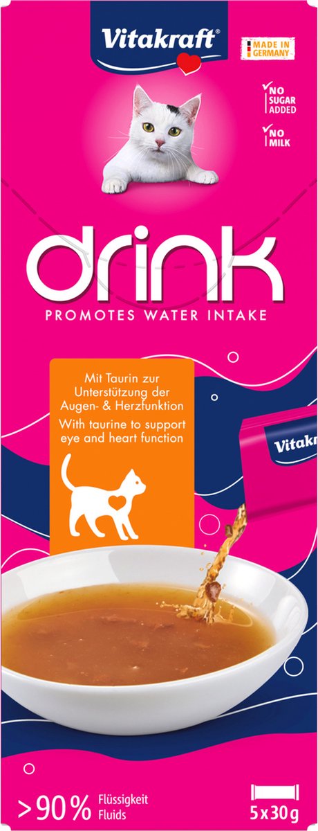 Vitakraft Drink Kip Met Taurine - Kattensnack - Kip 150 g