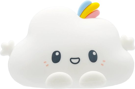Nachtlampje Kinderen Wolk - Nachtlampje baby - babykamer - RGB - LED - 16 Kleuren - USB-C opladen - afstandbediening- kinderkamer accessoires - kinderkamer lamp - babyshower - oplaadbare nachtlamp — afbeelding 2