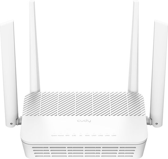 Cudy AX3000 Wi-Fi 6 Mesh Router – Dual-Band 2.4/5 GHz – 2402+574 Mbps – 4x Gigabit LAN – 200 Devices – Zwart