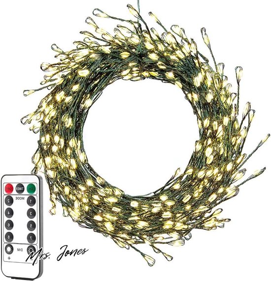 ZELUXDOT Led-lichtsnoer voor binnen, firecracker, 50 meter, 500 leds