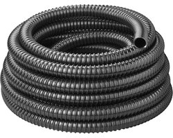 ProPlus Afvalwaterslang - 10 m - Afwatering - Temperatuurbestendig - Flexibel en Uittrekbaar - ø 19 mm - Voor het Geleiden van Afvalwater vanuit caravans/campers, vijvers en zwembaden - Afvoerkanaal - Zwart