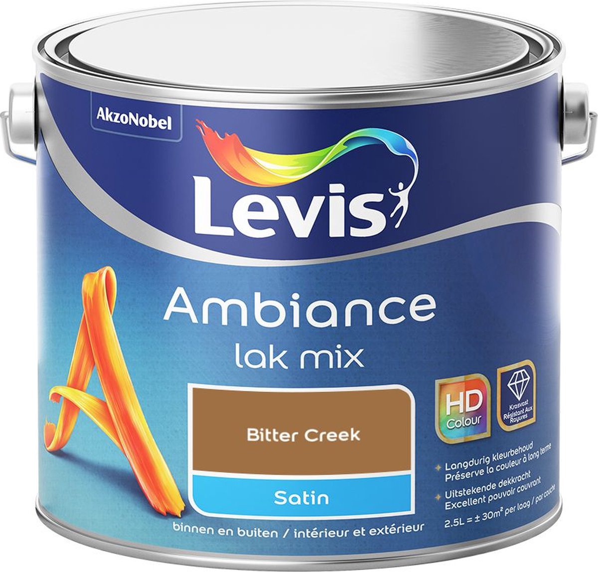 Levis - Ambiance Lak Satin Mix - Bitter Creek - Mengverf - 2,5 L