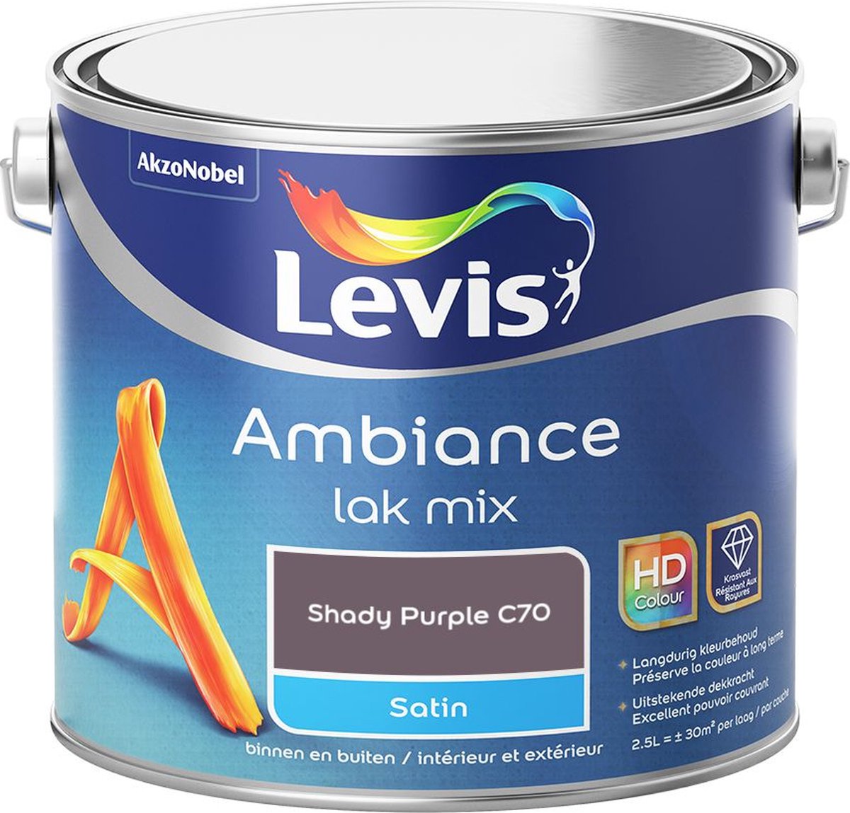 Levis - Ambiance Lak Satin Mix - Shady Purple C70 - Mengverf - 2,5 L
