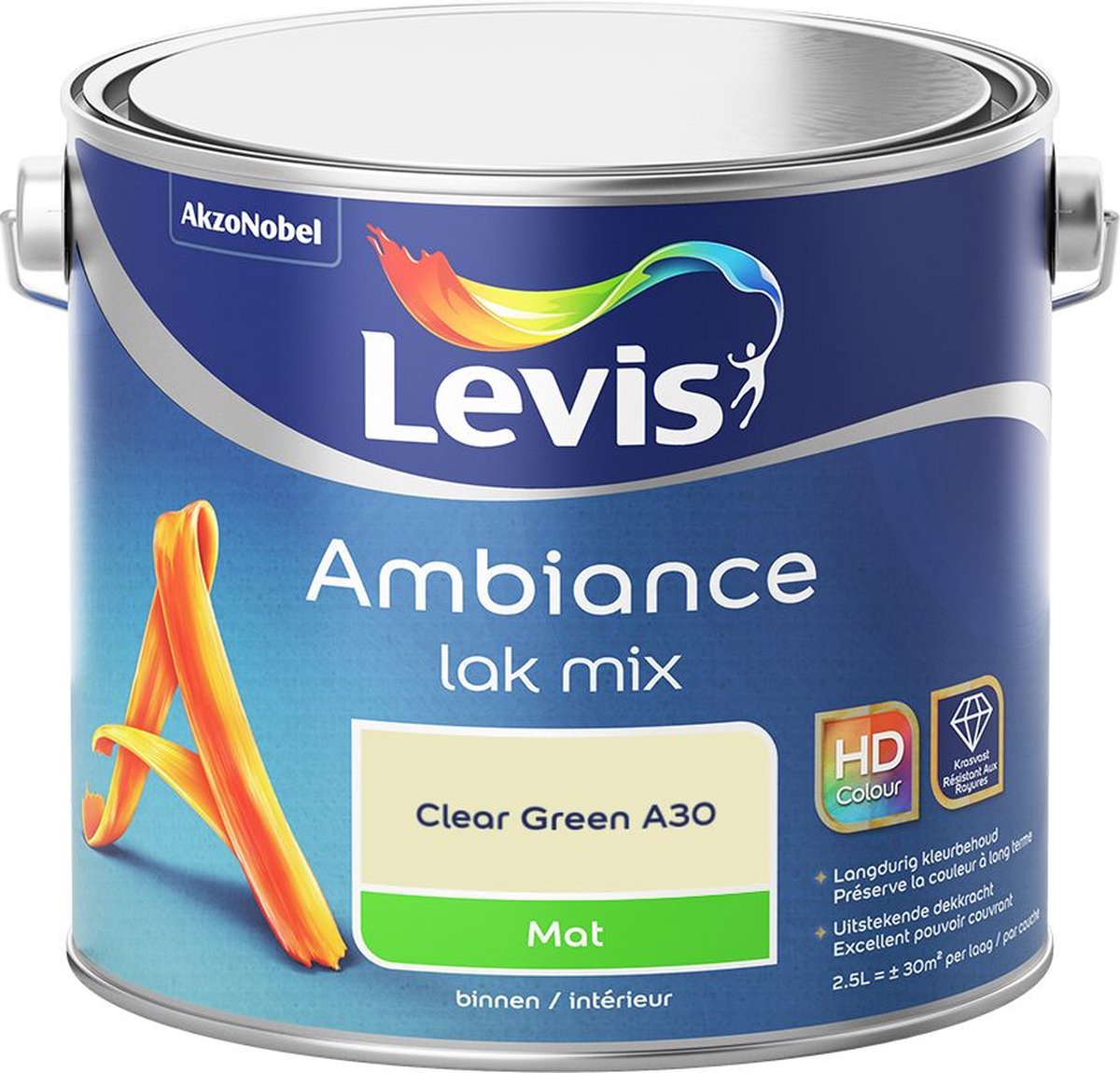 Levis - Ambiance Lak Mat Mix - Clear Green A30 - Mengverf - 2,5 L