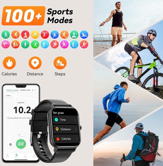Hwagol Smartwatch Uomo Donna, Waterproof Fitness Tracker 140 modalità Sportive Orologio Smar